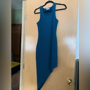 Elegant Blue Sleeveless Dress